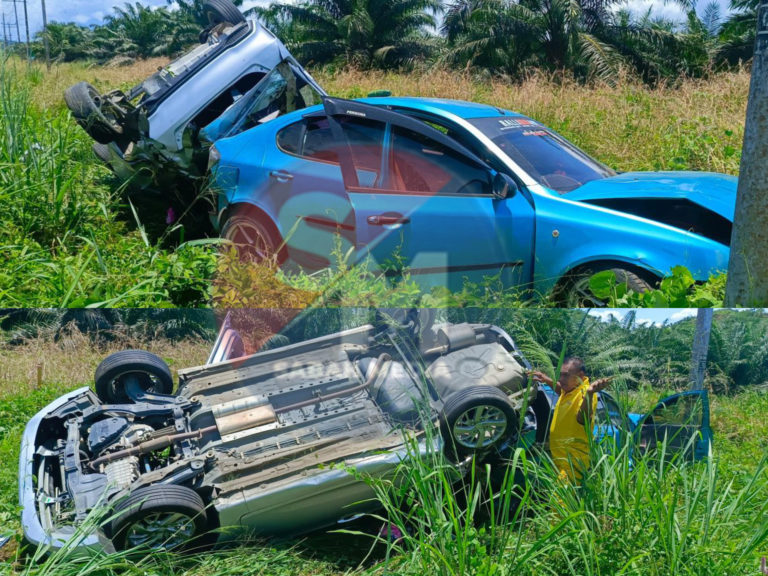 Tiga cedera terlibat kemalangan di simpang 4, Jalan Lahad Datu-Kunak