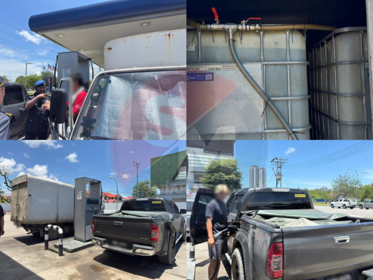 KPDN Sabah gempur stesen minyak, dua ditahan & kenderaan disita