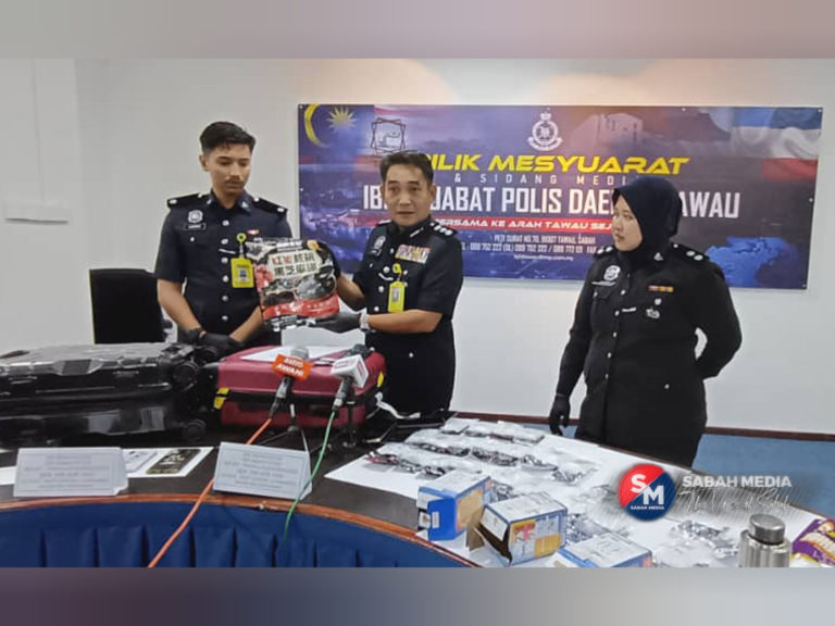 Polis Tawau rampas dadah jenis syabu 2.43kg bernilai RM87,000