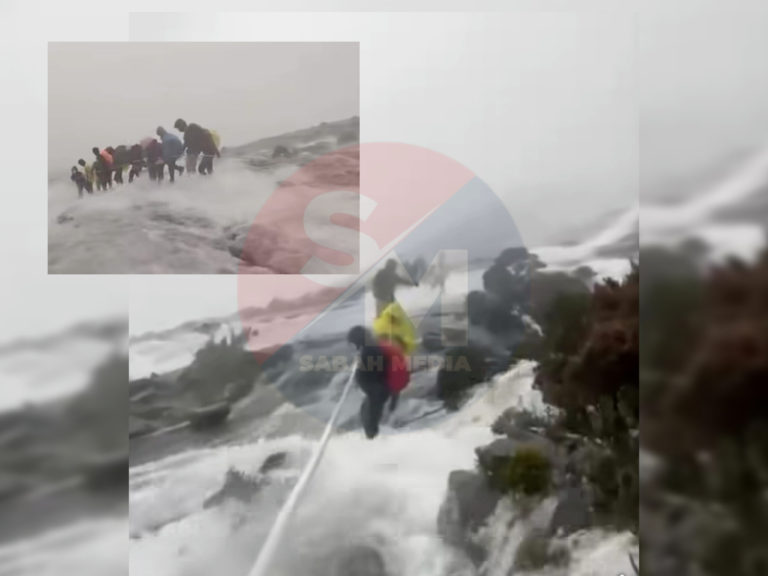 Detik cemas aliran deras di Gunung Kinabalu, semua pendaki berjaya diselamatkan
