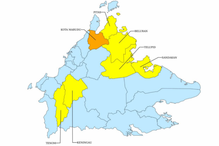 Gelombang haba landa Kota Marudu, enam lagi kawasan di Sabah berstatus berjaga-jaga