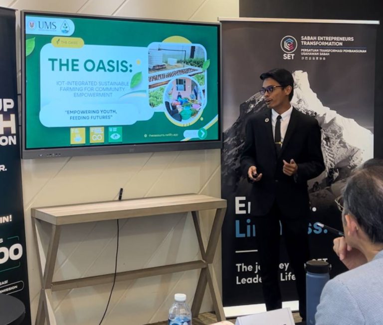Pelajar UMS juara SDG Agent Grant Pitching 2025 dengan inovasi pertanian pintar ‘The Oasis’