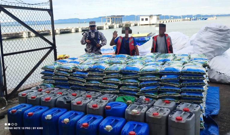 Maritim Malaysia tahan bot kargo sembunyi beras dan petrol di perairan Tawau