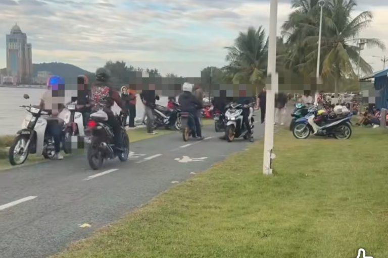 DBKK tegur tindakan penunggang motosikal  di atas trek joging Teluk Likas