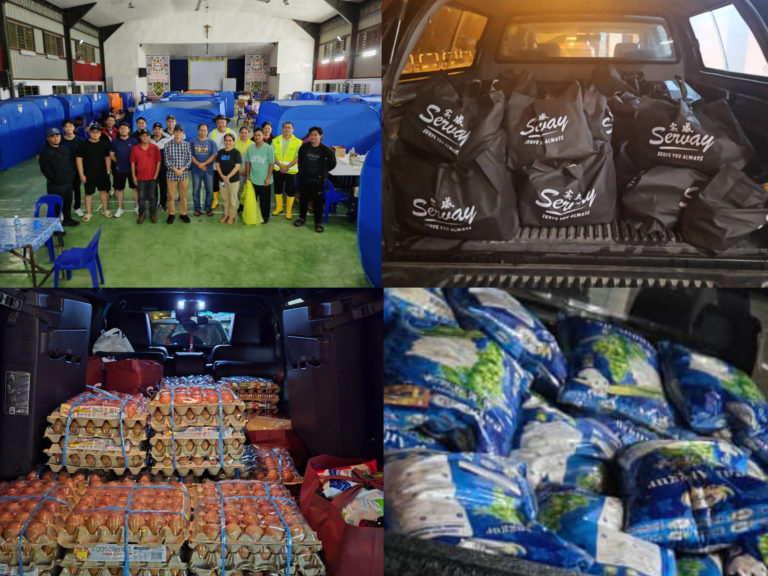 KKIPSB ERT hantar bantuan makanan kepada mangsa banjir di Penampang