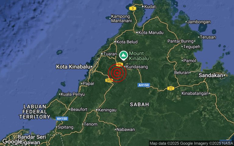 Gempa Bumi Lemah dilaporkan Di Keningau, Tiada Ancaman Tsunami – Met Malaysia