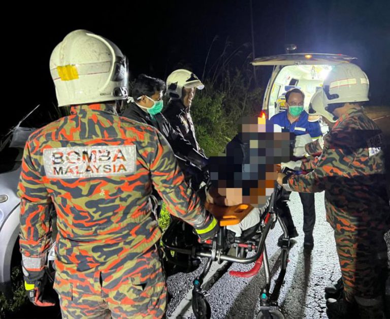 Lelaki cedera tersepit dalam kemalangan