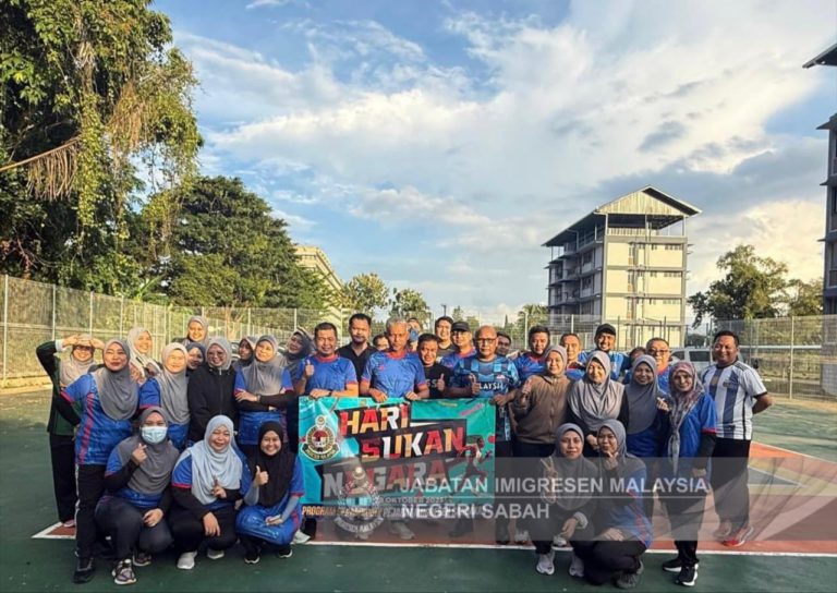 Warga Imigresen Sandakan meriahkan sambutan Hari Sukan Negara 2025