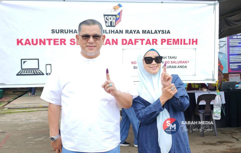 Nizam selesai buang undi bersama keluarga, gesa rakyat Sabah tunai tanggungjawab