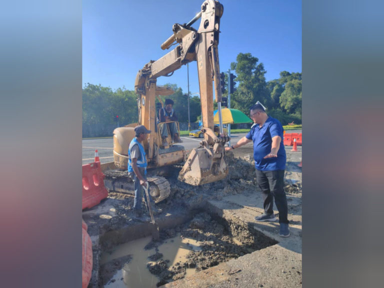 Kebocoran paip di persimpangan Bandar Prima berjaya dibaiki