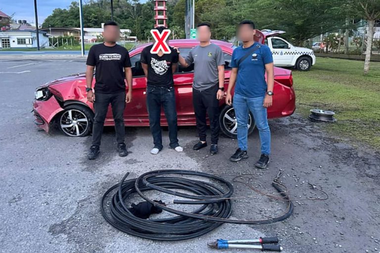 Lelaki ditahan kes khianat kabel Telekom di Penampang