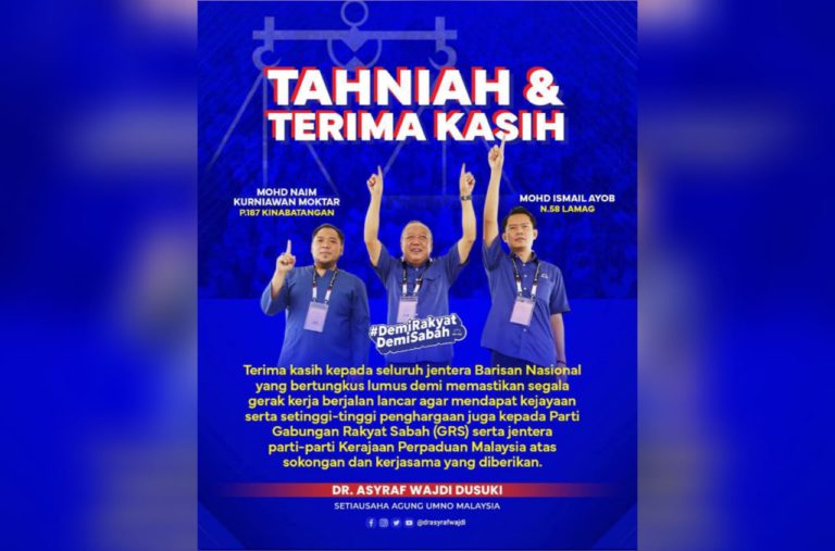 BN pertahan kerusi Parlimen Kinabatangan dan DUN Lamag