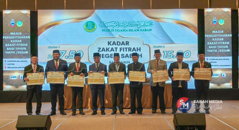 Kadar zakat fitrah Sabah ditetapkan RM7.50 dan RM15