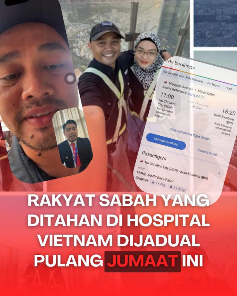 Wanita Sabah Yang Koma Di Vietnam Dijadual pulang 1 Mei Ini