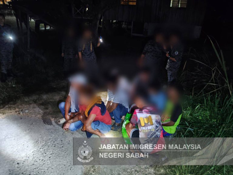 132 warga asing dicekup dalam operasi imigresen Sabah