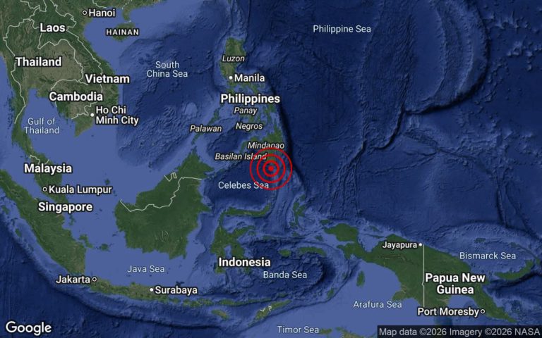 Gempa bumi kuat magnitud 6.8 gegar Mindanao, gegaran dirasai di Semporna