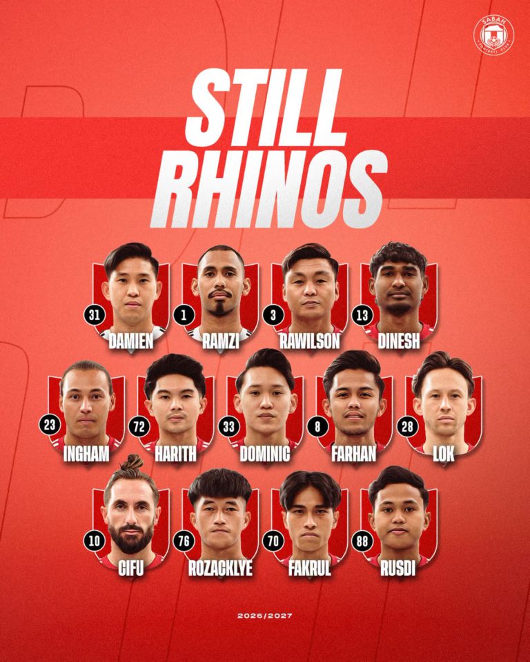 Sabah FC kekalkan 13 tonggak utama hadapi musim 2026/2027