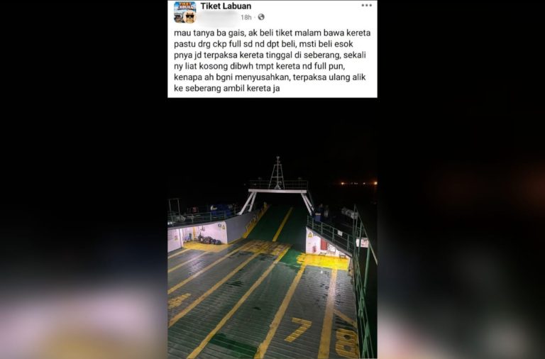 Permintaan tinggi, tempahan melebihi had punca tiket feri Menumbok–Labuan habis awal