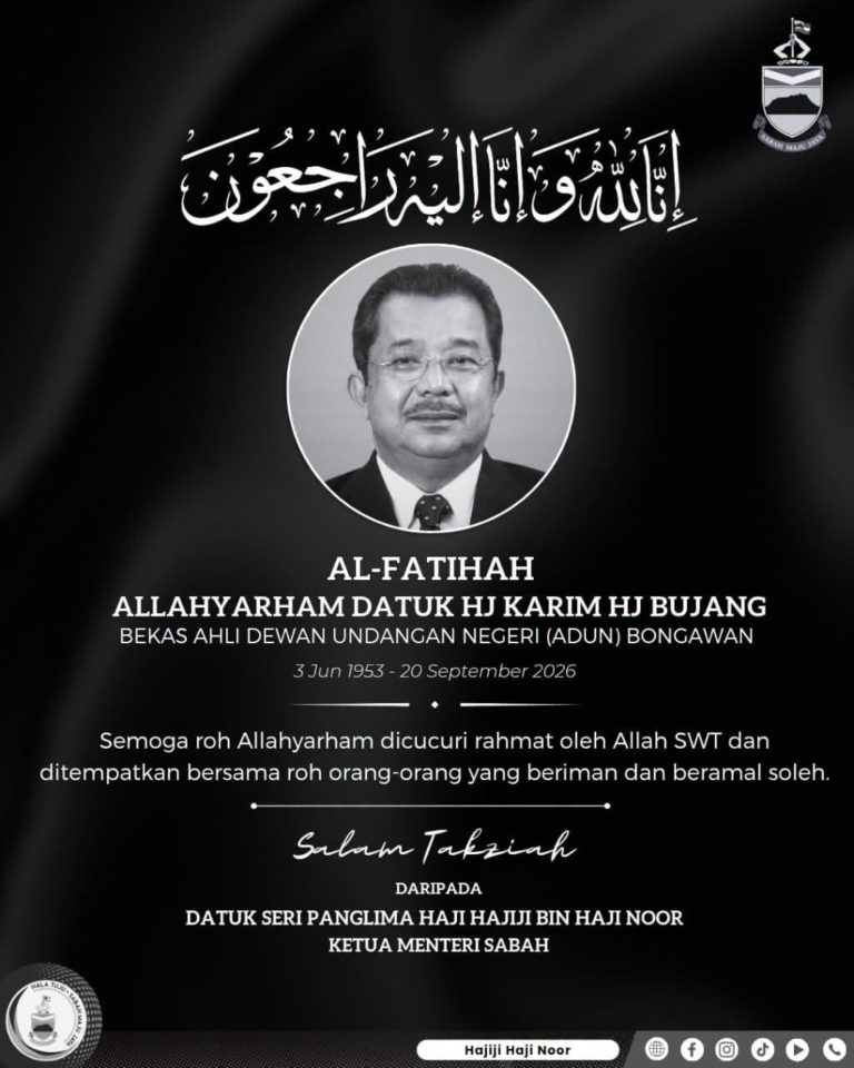 Hajiji zahir ucapan takziah, kenang bakti Allahyarham Karim Bujang