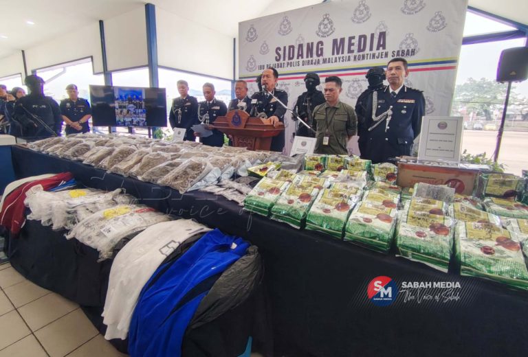 Polis Sabah, AKPS patahkan tiga cubaan edar dadah, rampasan bernilai lebih RM6 juta