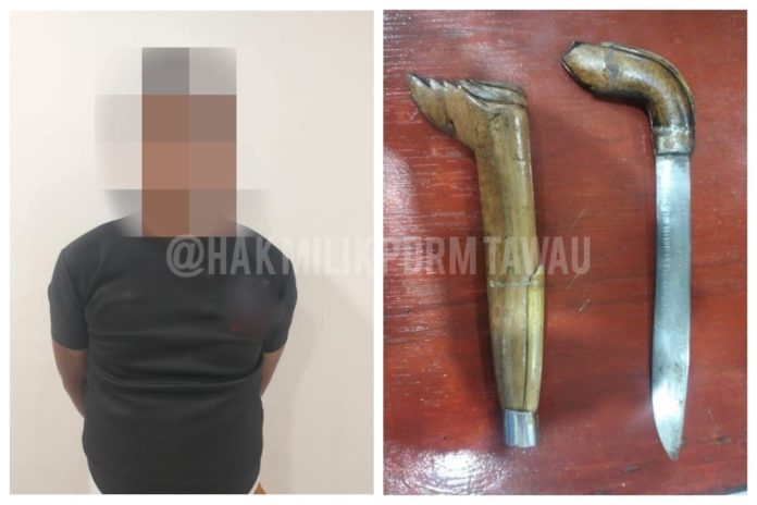 Polis Daerah Tawau - senjata tajam
