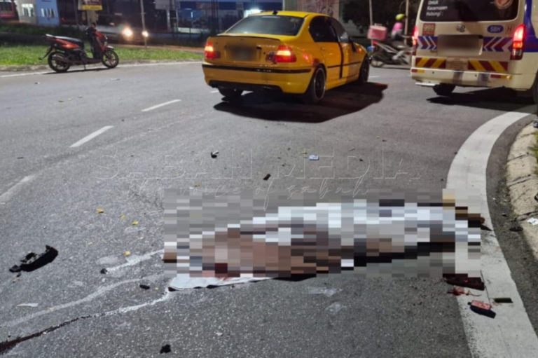 Penunggang motosikal maut langgar, rempuh motokar