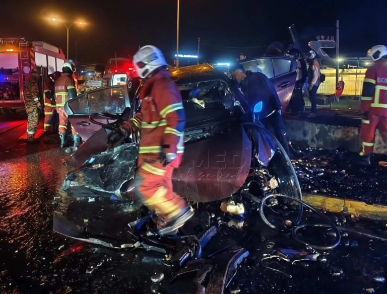Lelaki maut, seorang kritikal dalam kemalangan di Jalan Bundusan