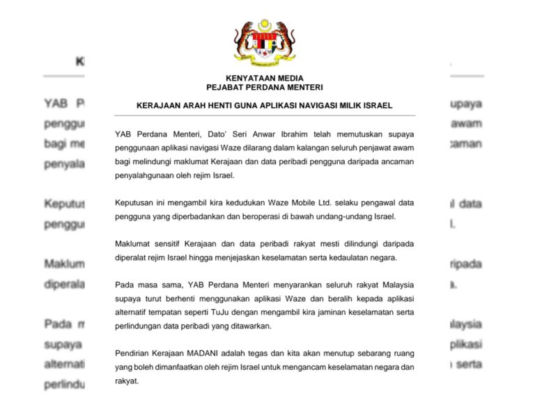 Kerajaan larang penjawat awam guna Waze